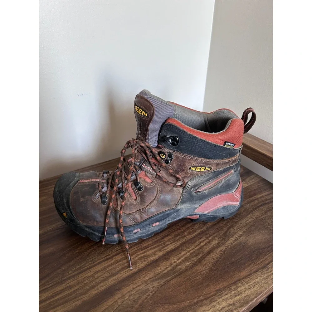 Keen Utility Mens 12D Brown Leather Waterproof Work Boots‎ ASTM F2892-18 EH